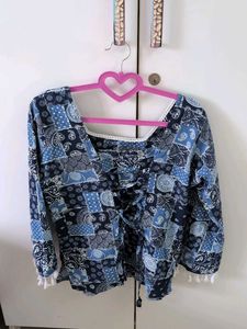 Corset Kurti top with tassels