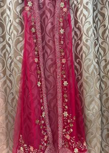 Stunning Fuschia Pink Embroidered Lehenga Choli