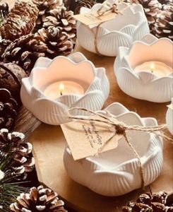 Lotus Shaped Ceramic Tealight Holders