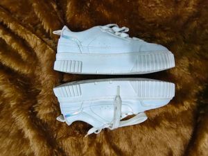 ZARA kids White Lace-Up Sneakers for girls
