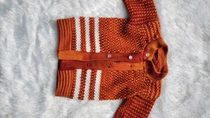 Knitted Baby Sweater Set with Hat