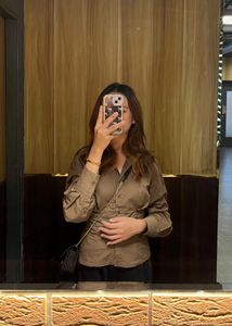 Zara Brown Long Sleeve Shirt