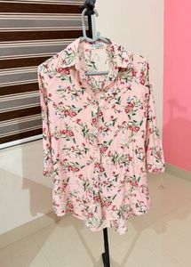 Floral Print Button-Down Shirt