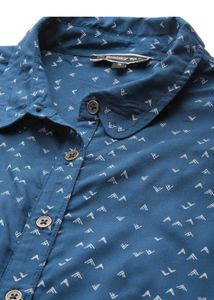 Roadster Women Navy Blue &amp; White Printed Shirt