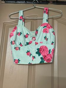 Floral Print Crop Top