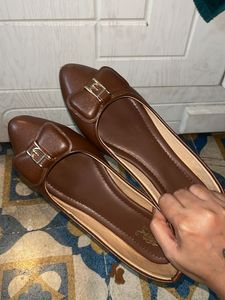 🦦Elegant Brown Bow Ballet Flats