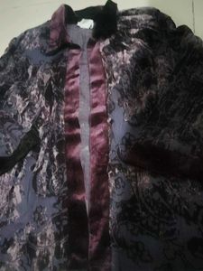 Elegant Velvet Burnout Tunic