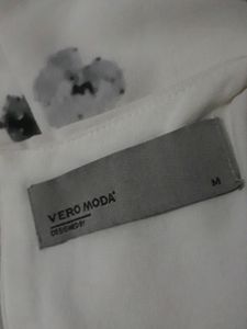 Vero Moda White Printed Midi Dress(woman)