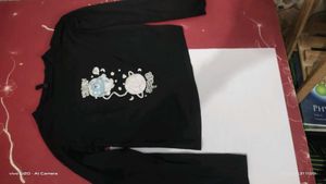 Cute Space Print Long Sleeve T-Shirt