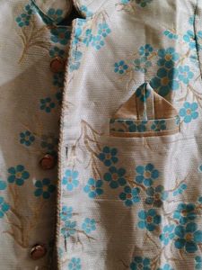 Boys Floral Sherwani Set