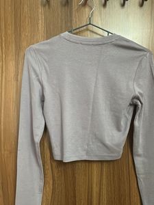 Zara Long Sleeve Crop Top