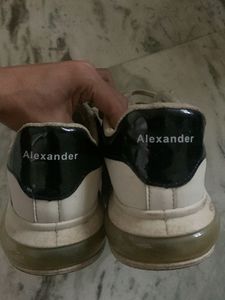 Stylish White &amp; Black Sneakers