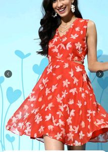 Red Floral Summer Dress