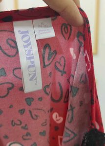 Cute Red Heart Print Nightgown