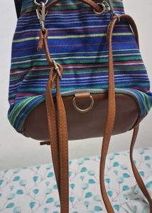 Semi Leather Look Stylish Girls Backpack