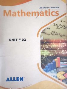Mathematics JEE (Main + Advanced) Unit 02