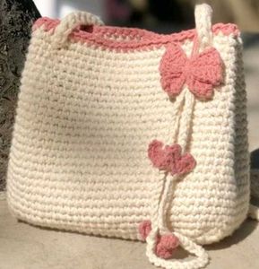 Charming Crochet Bag with Bow Detail
