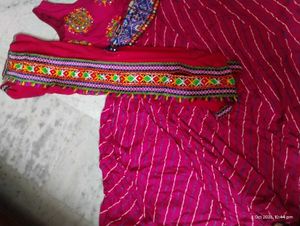 Vibrant Pink Leheriya Lehenga Choli Set