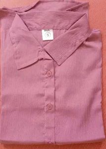 Chic Pink Button-Up Shirt