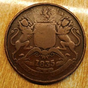 1835 East India Company Half Anna
