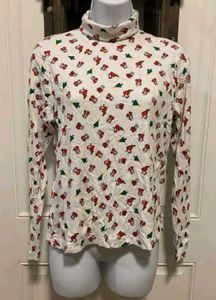 Festive Santa & Christmas Tree Turtleneck