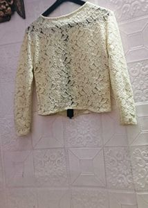 Lace Zip-Up Jacket