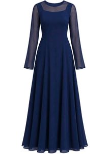 Elegant Navy Blue Anarkali Gown