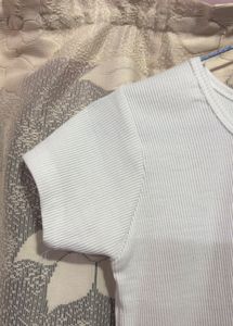 white crop top