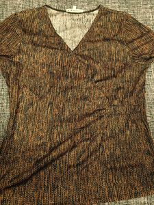Stylish Brown Printed Wrap Top