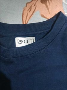 Navy Blue Crop Top