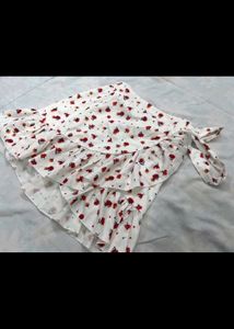 Floral Wrap Mini Skirt