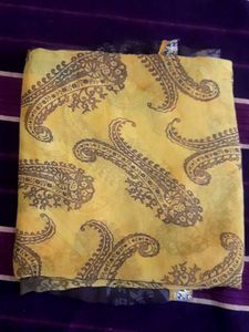 Beautiful Yellow &amp; Grey Saree