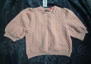Zudio Textured Puff Sleeve Top (L)
