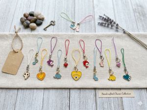 set of 50 phone charms
