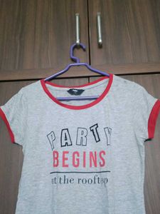 Women's Grey Graphic T-Shirt