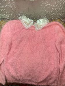 Cute Pink Fuzzy Sweater