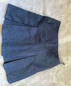 y2k denim pleated skirt