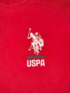 USPA Bold Red Graphic Long Sleeve T-Shirt