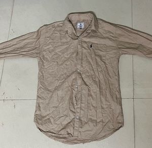 Men's Casual Khaki Button-Up Shirt