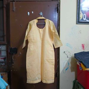 Yellow Embroidered Kurta Set