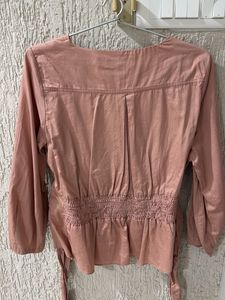 Forever New Wrap Style Peplum Top