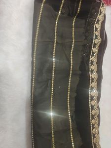 Party Wear Black Saree