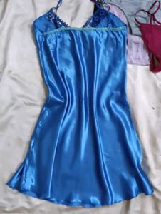Satin Night Slip with Lace