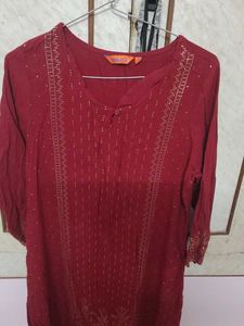 Maroon Ethnic Kurta