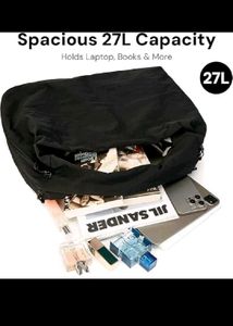Spacious Black Tote Bag