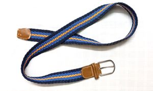 Girls Fashion Braided Belt Blue-Orange Colour