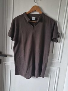 Zara Men's Textured Polo T-Shirt