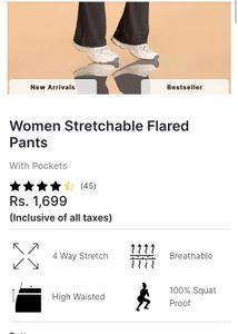 WORKOUT BELL BOTTOM High Waist Pants With Pockets