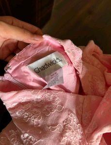 Elegant Pink Lace Peplum Gown