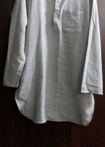 Men's Grey original khadi cotton Kurta 42 size